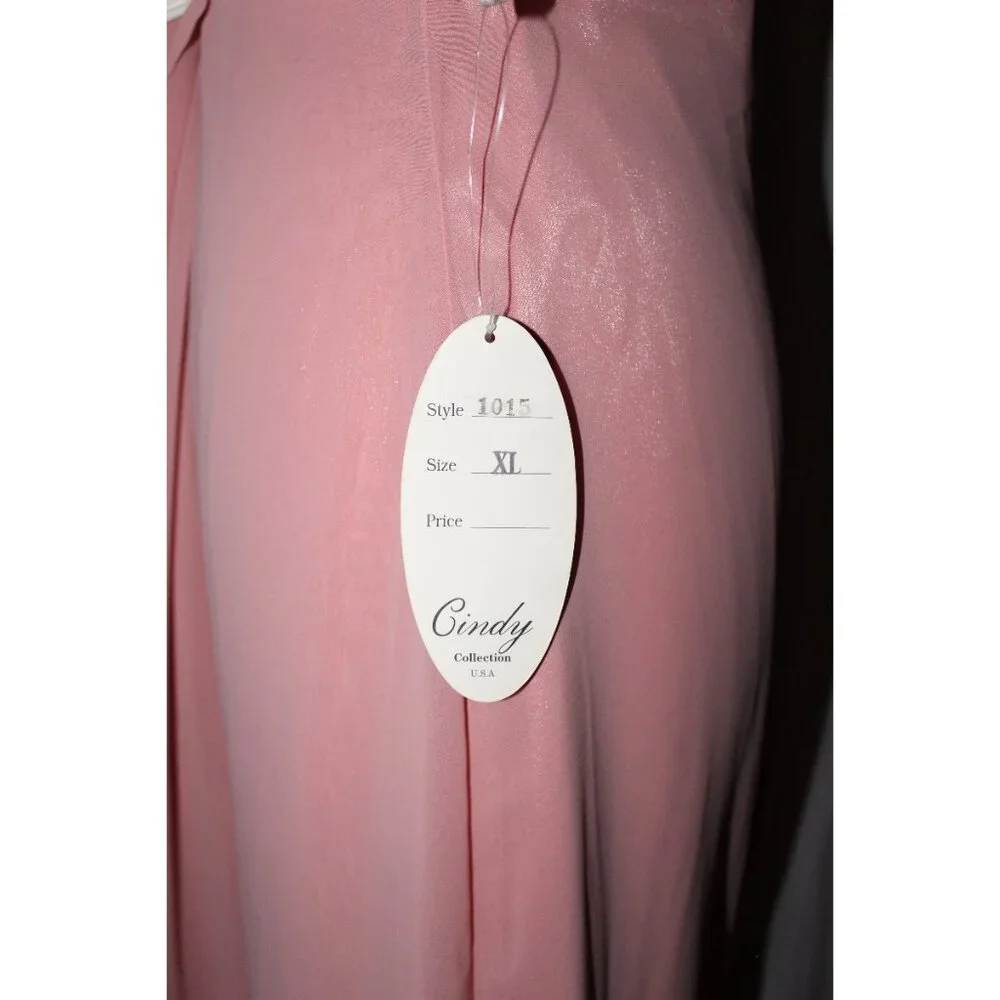 Cindy #1015 Chiffon Empire Waist Bridesmaid Dress-Size XL-Dusty Rose-NEW W/Tags - Picture 5 of 5